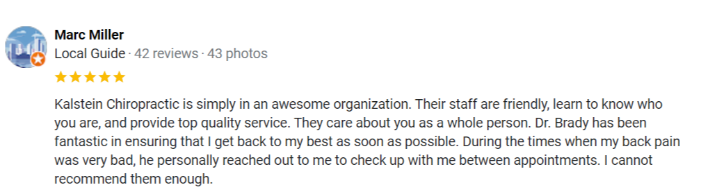 Chiropractic Towson MD Marc Testimonial
